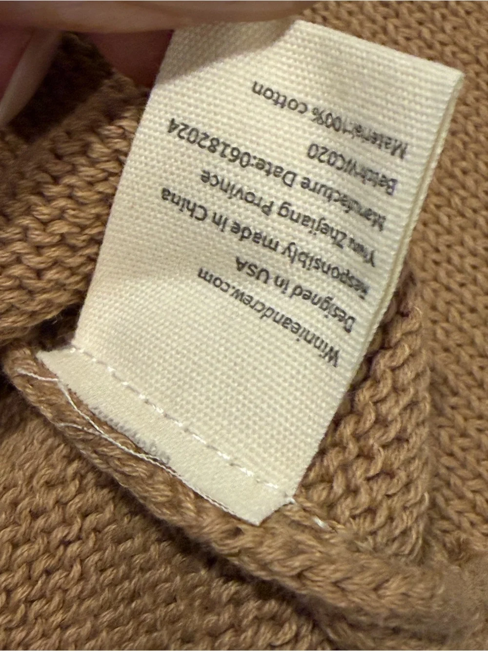 Women's Crewneck Sweater in Caramel